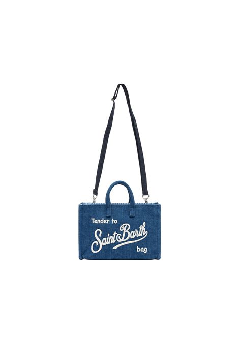 Phone bag in denim SAINT BARTH | PHONE009 PHONE BAG DENIM00436L DENIM EMB